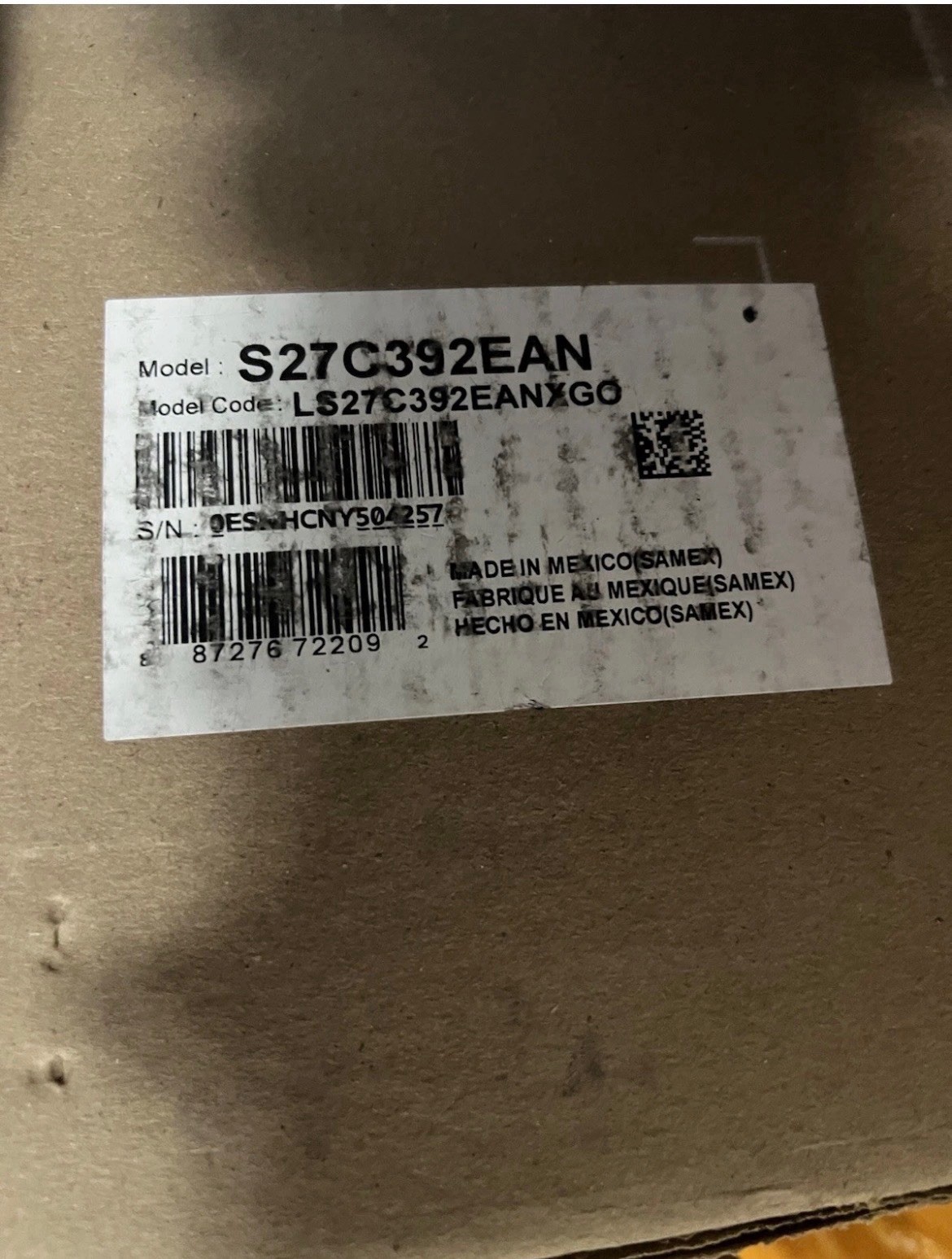 Samsung S27C390EAM 27″ FHD Curved Monitor