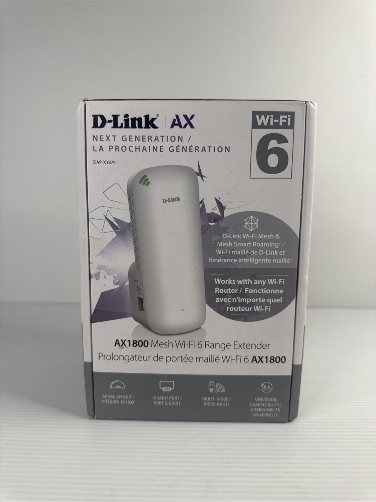D-Link DAP-X1860 AX1800 WiFi 6 Mesh Range Extender