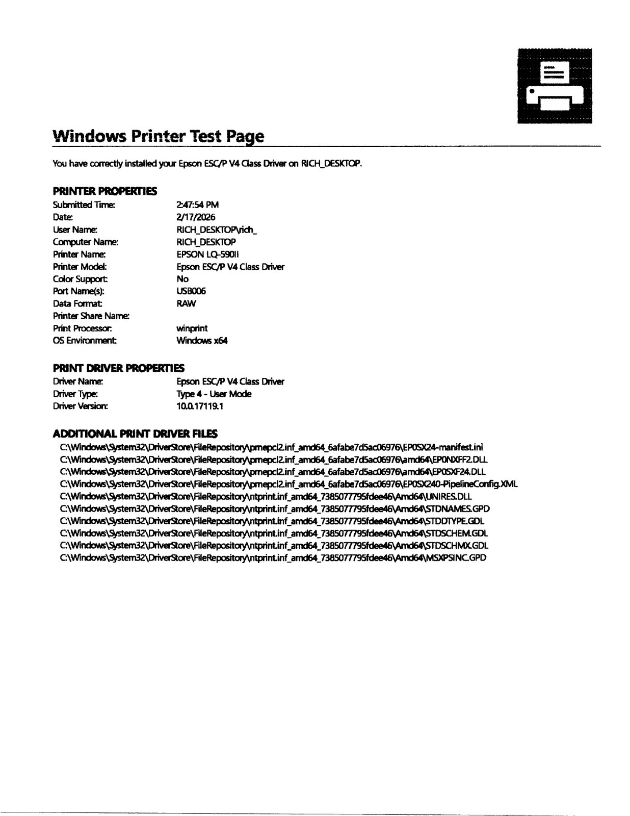 Epson LQ-690II 24-Pin Dot Matrix Printer