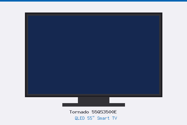 تورنيدو 55QS3500E QLED 55 بوصة تلفزيون ذكي
